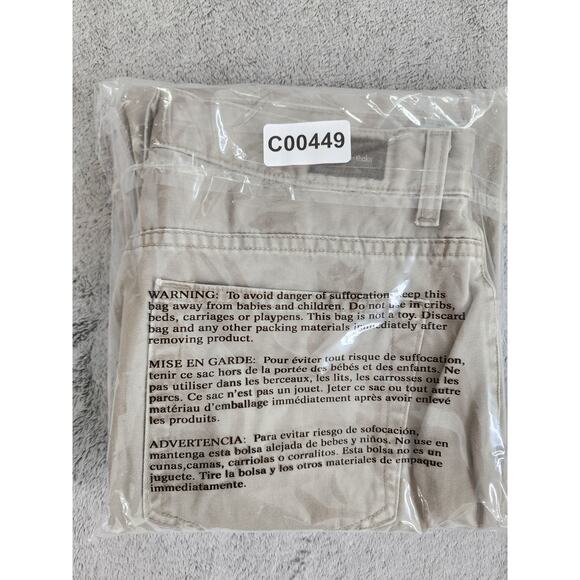 Vintage 80s Calvin Klein Khakis High Rise Button Fly Denim Jeans Size 9 Tan - Picture 15 of 15